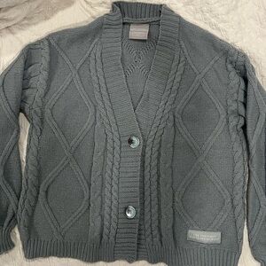 Nwot Taylor Swift Gray Cable Knit Cardigan